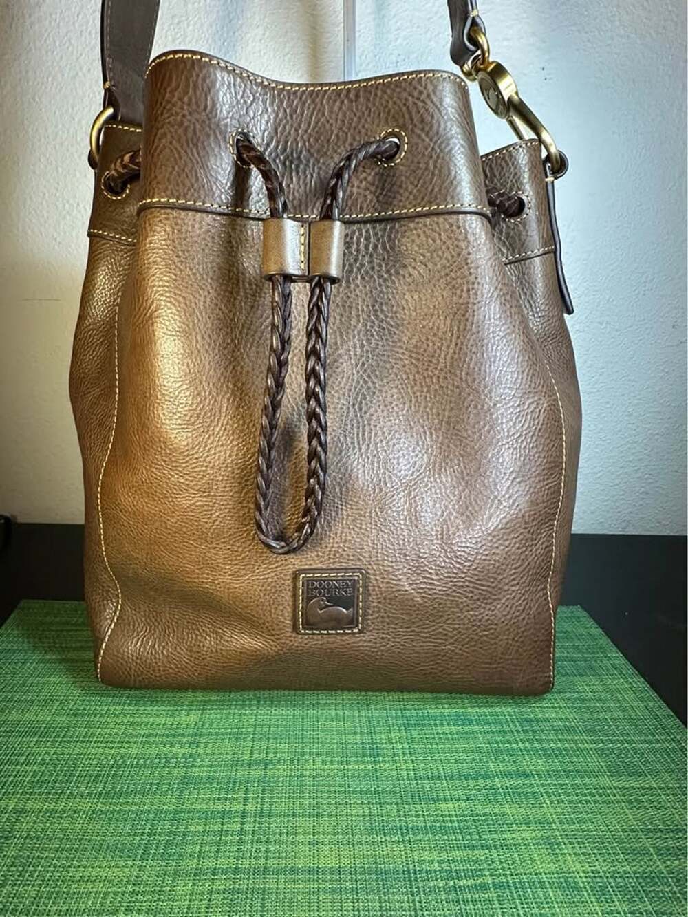Dooney & Bourke Florentine Leather Hattie Drawstring Bucket Bag